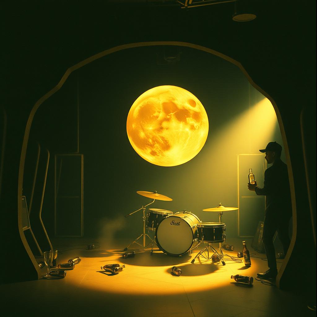 Bacchus howls at the moon artwork