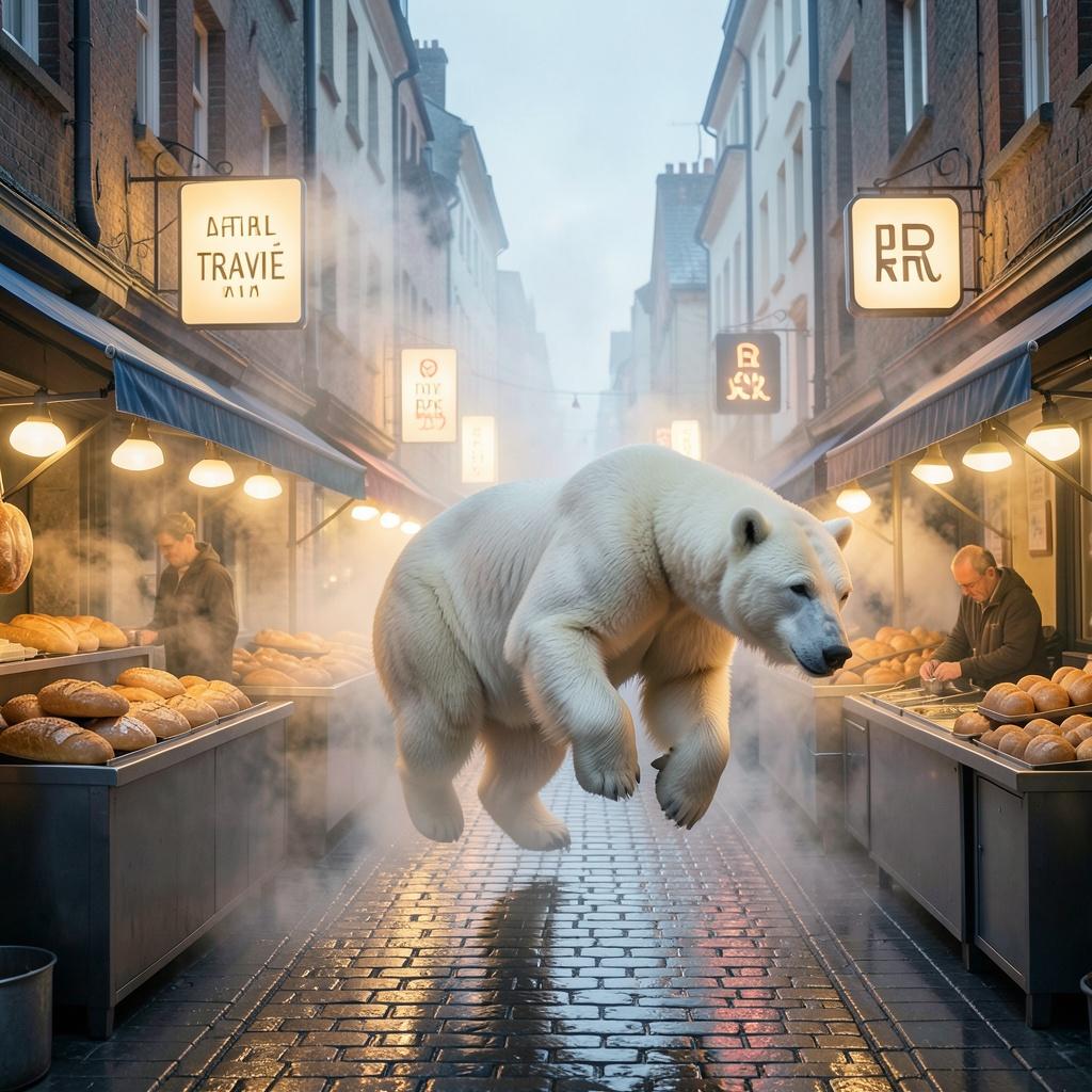 White Bear Through the Side Street artwork