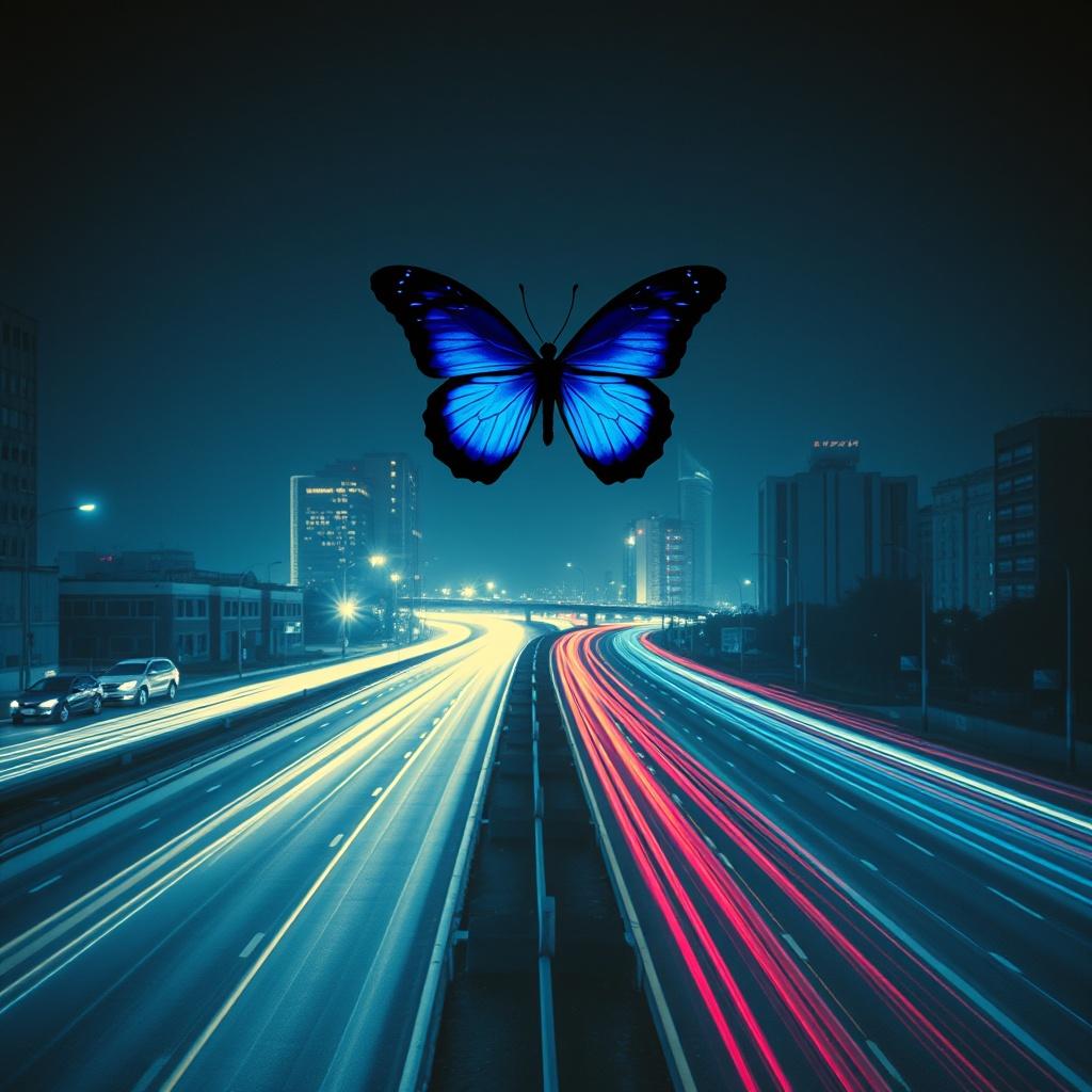 深い青のButterfly artwork