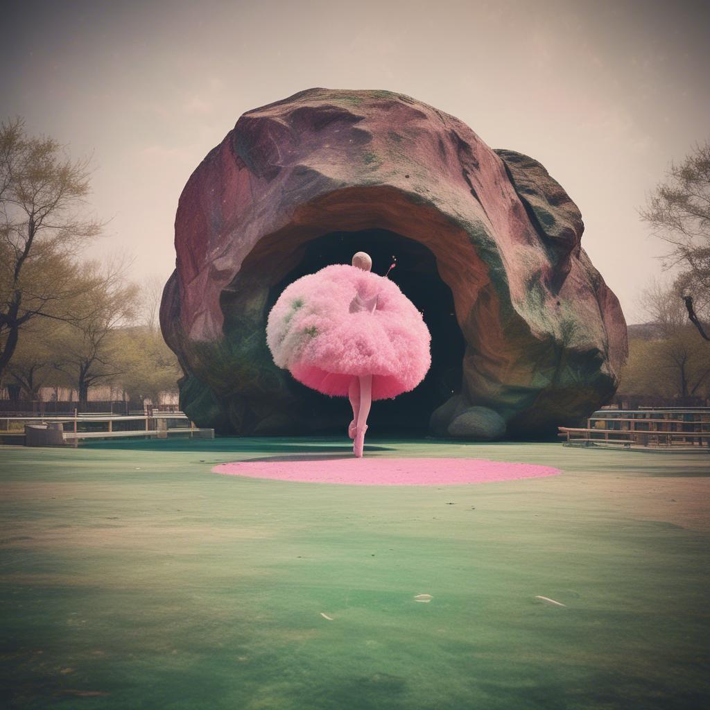 The rock but he's a ballerina artwork