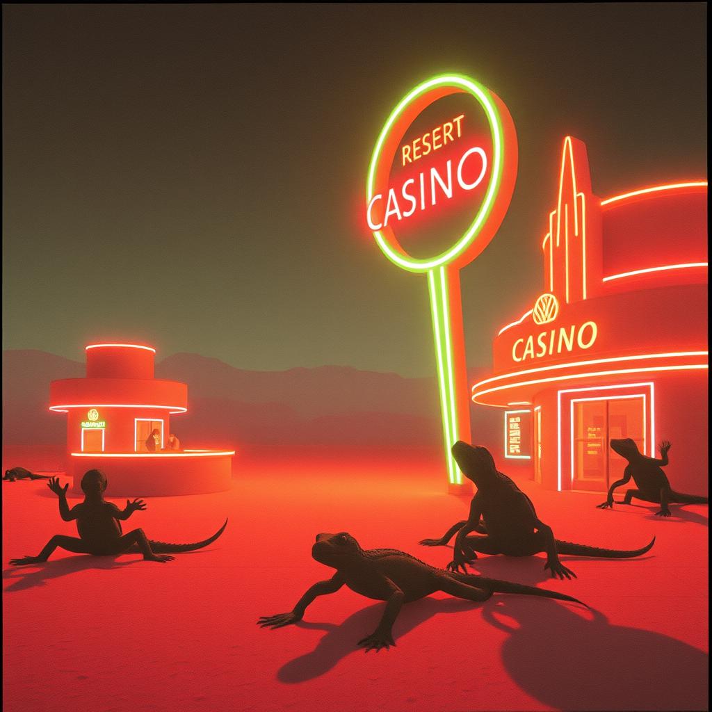 Beasts under neon lights artwork