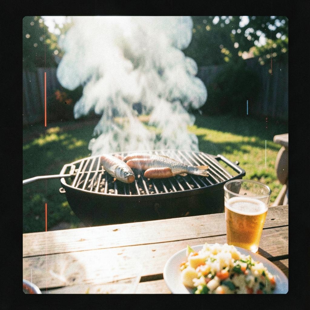 Grillparty im Garten artwork