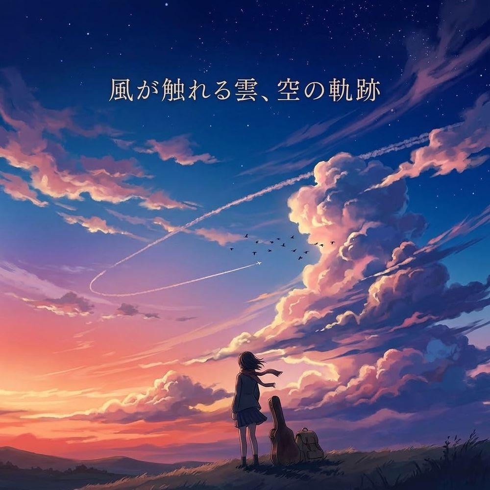 風が触れる雲、空の軌跡