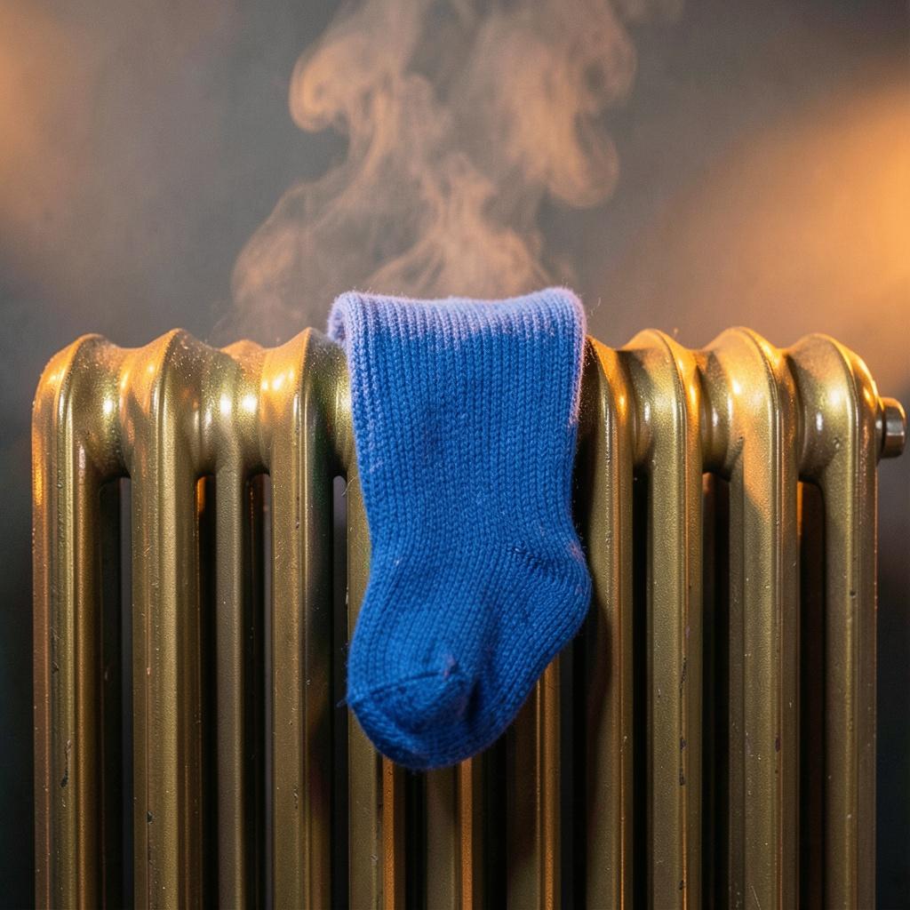 Leftover Sock on the Radiator artwork