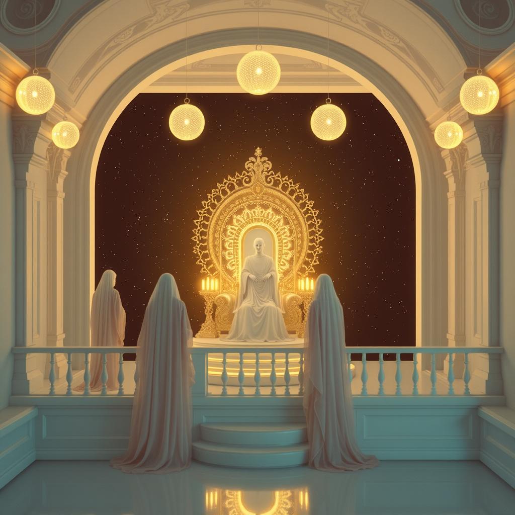 九天玄女與六丁玉女 - The Mysterious Lady and Her Six Jade Maidens artwork