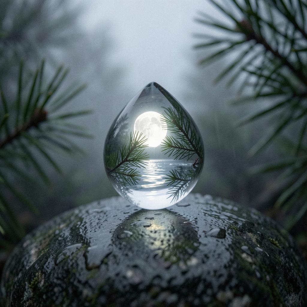 山居秋暝 · 清泉明月 · artwork