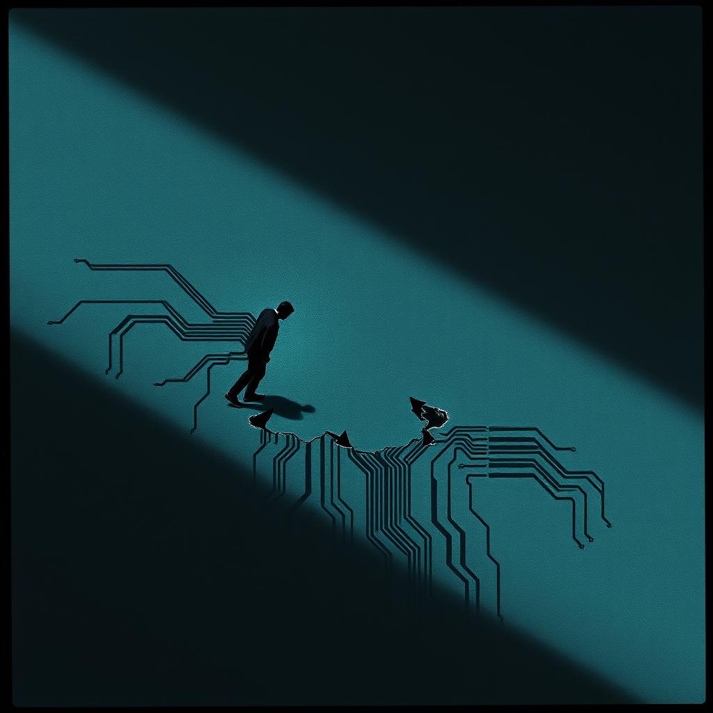 Horizon- Torn Glass artwork