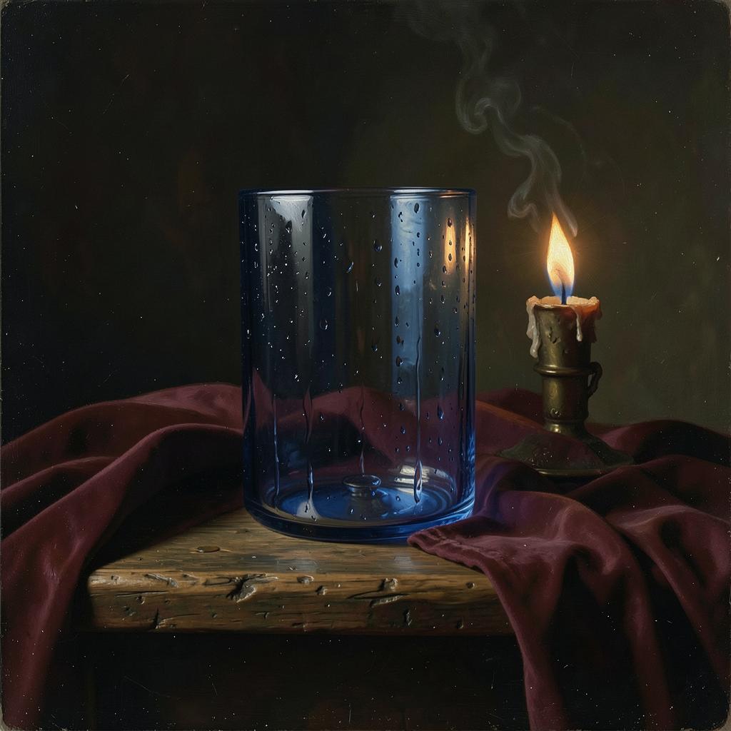 Rain on Blue Glass artwork