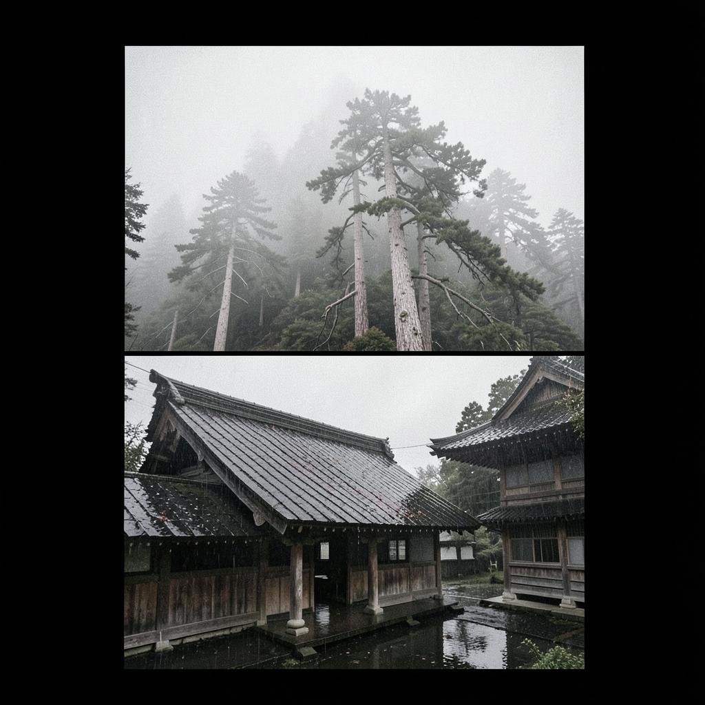 The Quiet Pavilion —(  幽亭听雨 ) artwork