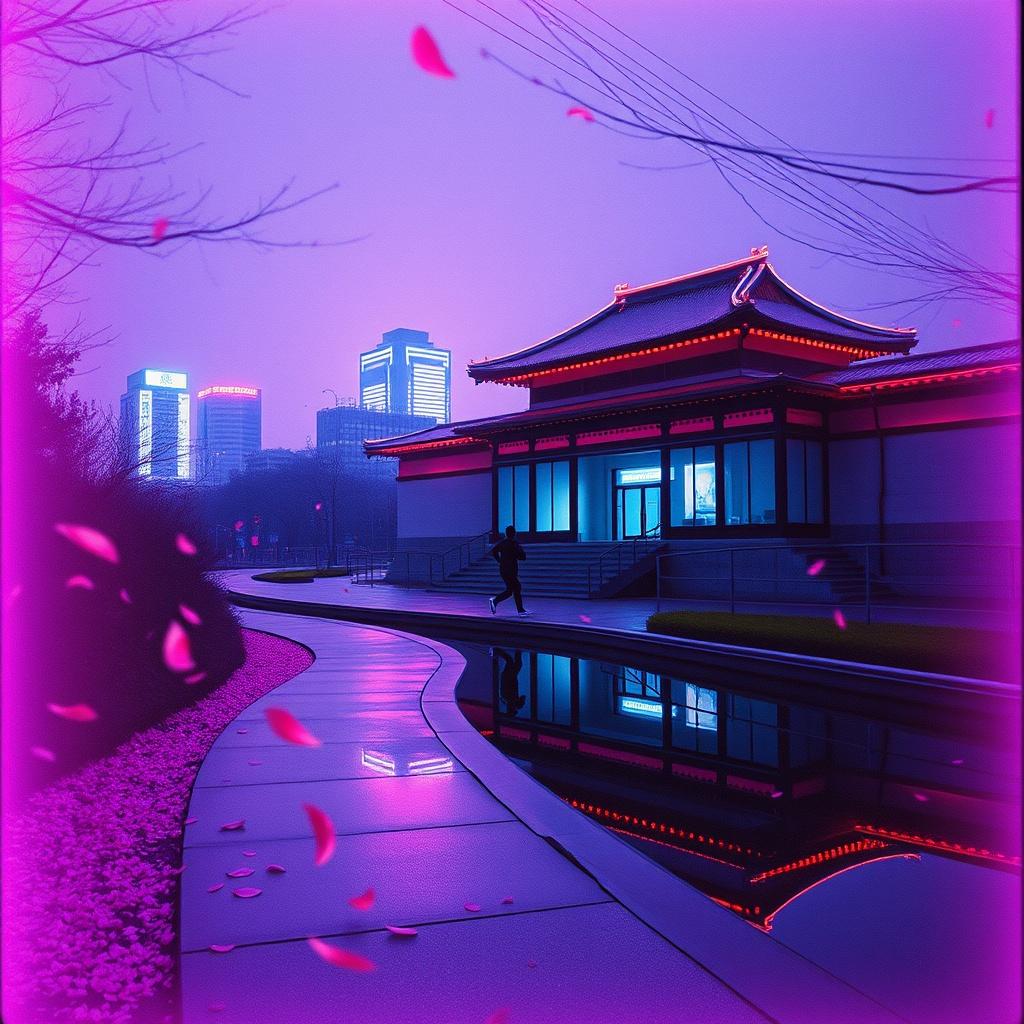 皇居の夜桜ラン1 artwork