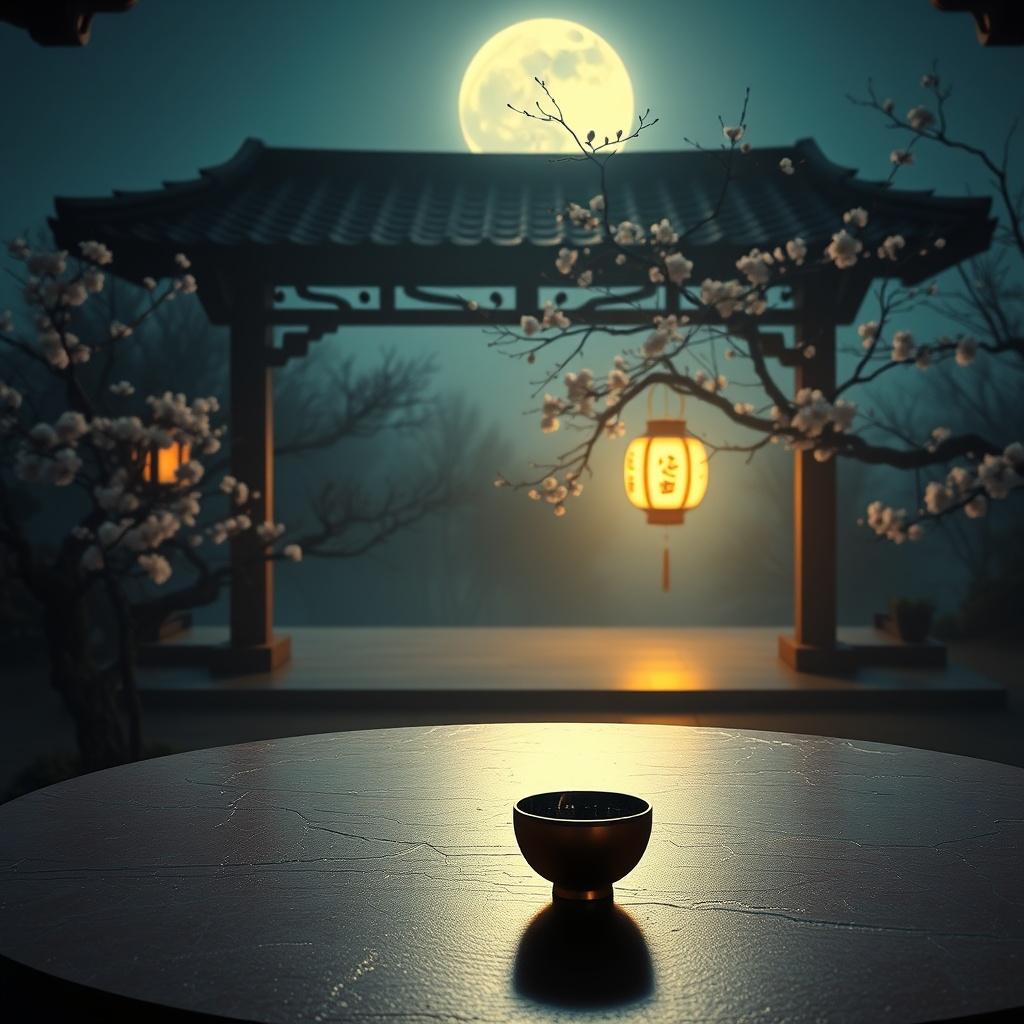 月下獨酌 (Drinking Alone under the Moon) - Li Bai artwork