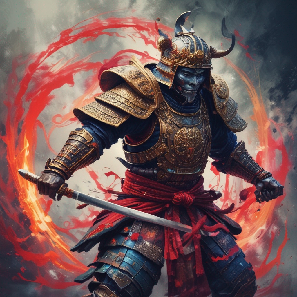 Samurai  In The Museum Hall artwork