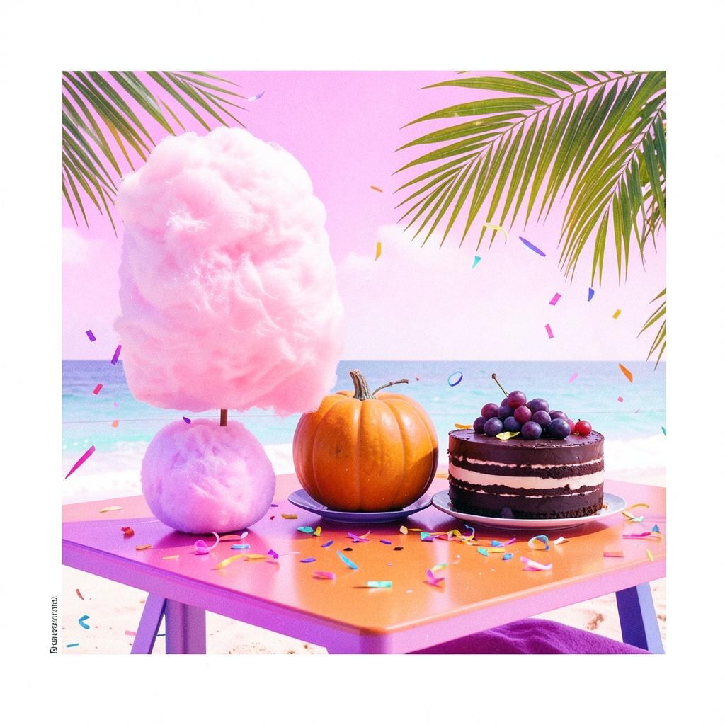 Pink purple orange brown artwork