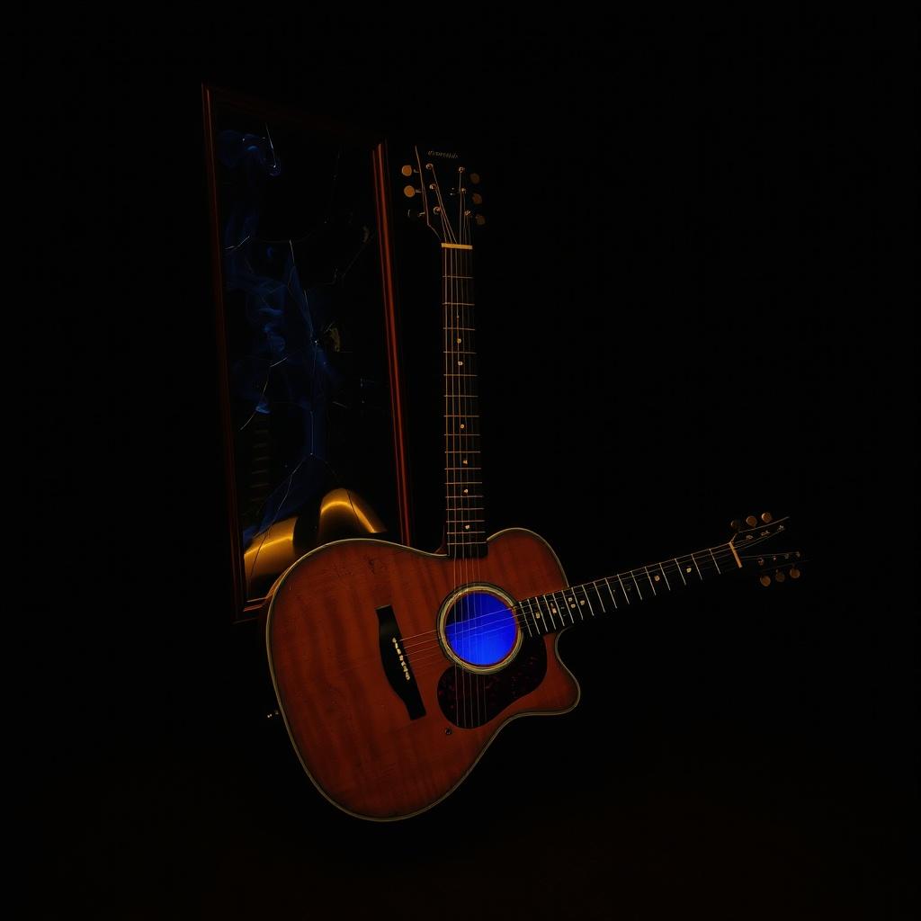 Black and blue artwork
