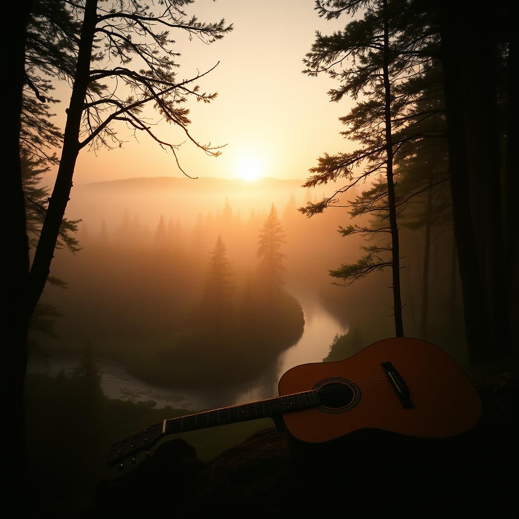 Guitar strumming instrumental artwork