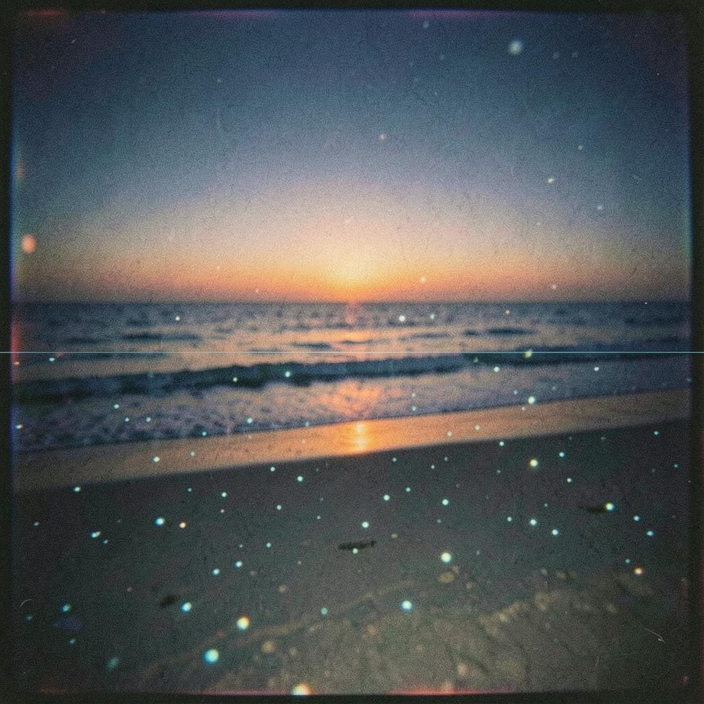 Fireflies and orange skies artwork