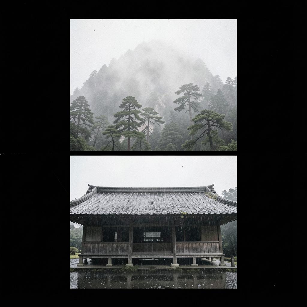 The Quiet Pavilion —(  幽亭听雨 ) artwork