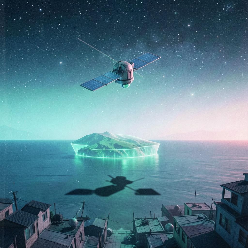 *1 Neon Sea Satellite artwork