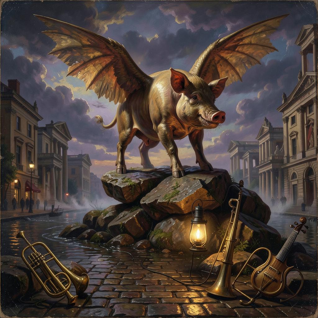 WHO DEY? WHO DAT? WHEN PIGS FLY! artwork