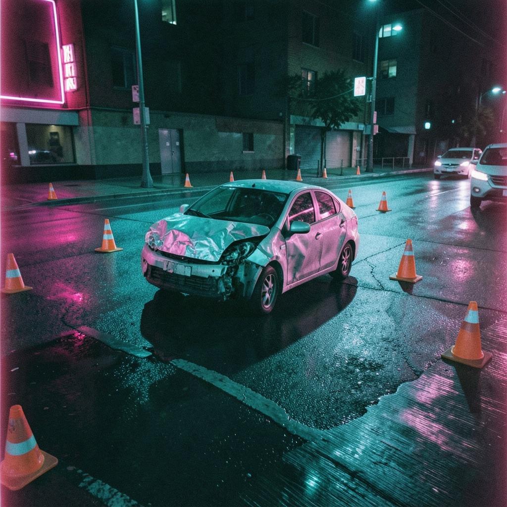 Påkörd av en parkerad bil artwork
