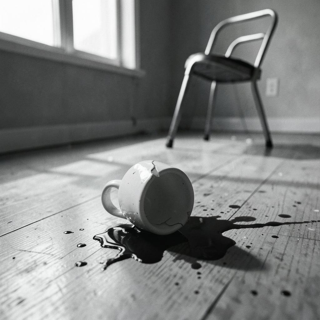 04.Kallt kaffe och krossat porslin artwork