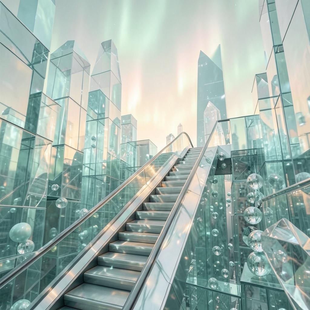 Crystal Escalator - Bouncy Corporate Future artwork