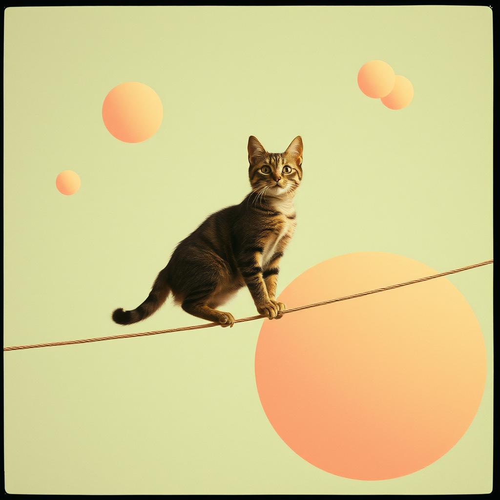 Image for Tabby Cat on a Wire