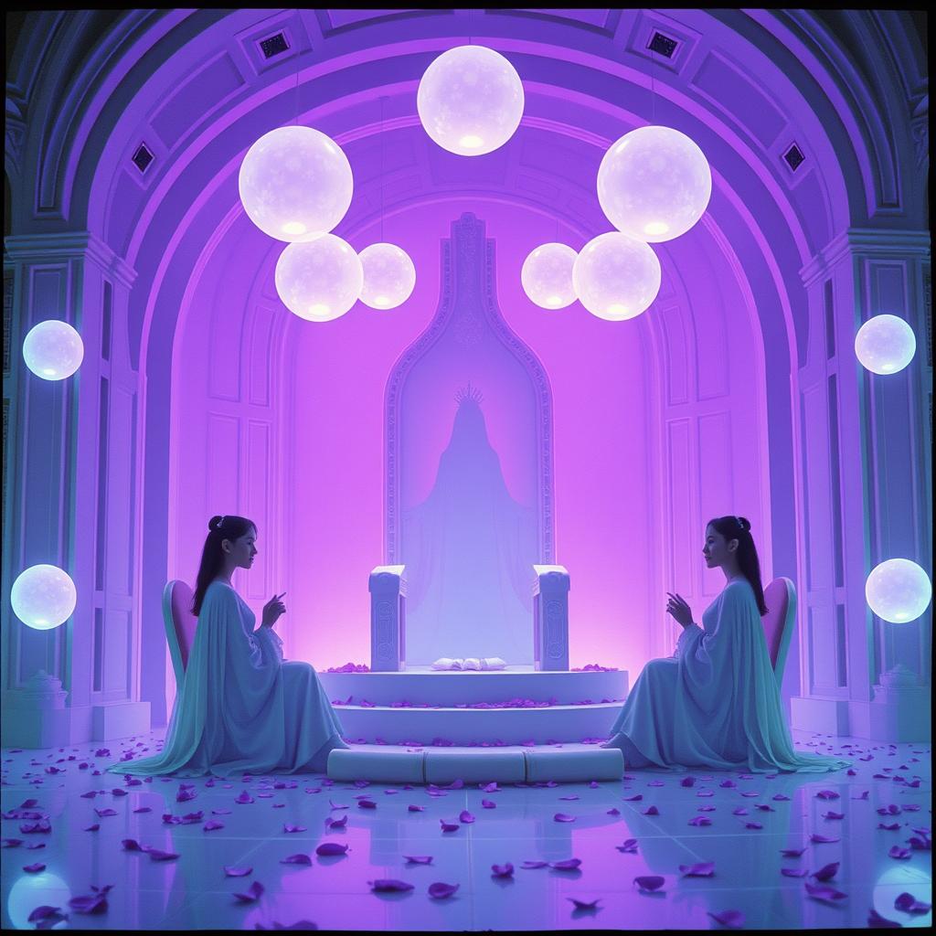 九天玄女與六丁玉女 - The Mysterious Lady and Her Six Jade Maidens artwork