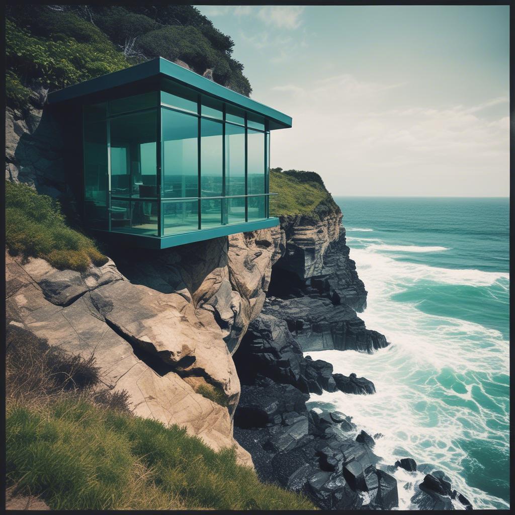 La Casa de Cristal en el Acantilado artwork
