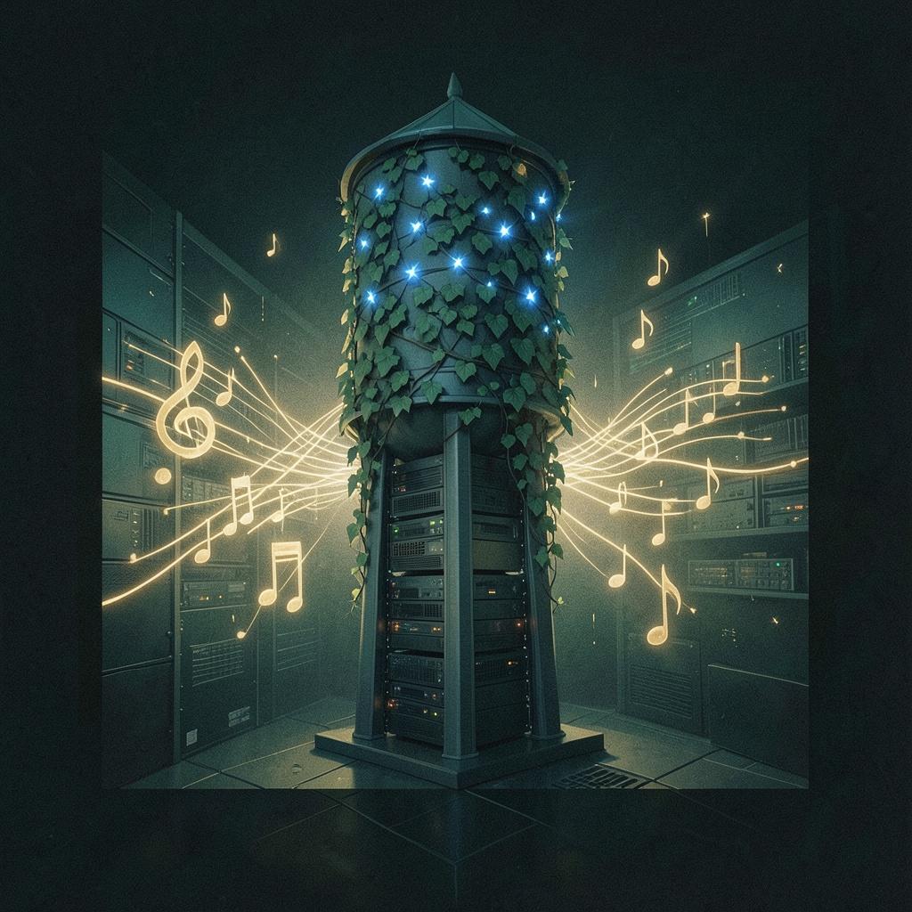 🌌 電脳千夜一夜物語・第六夜話​『五線譜の架け橋と、共鳴するパルス』​ artwork