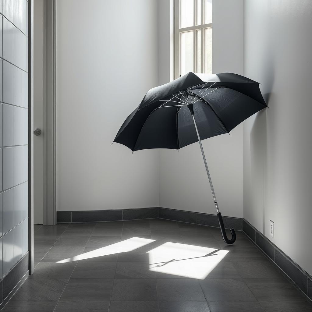 You left your umbrella in my hallway artwork