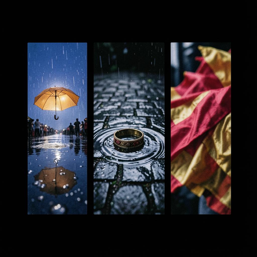 Saffron Puddle Parade — AjAi India Vibes artwork