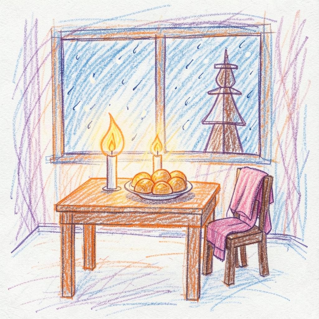Kerzenlicht im Schnee artwork