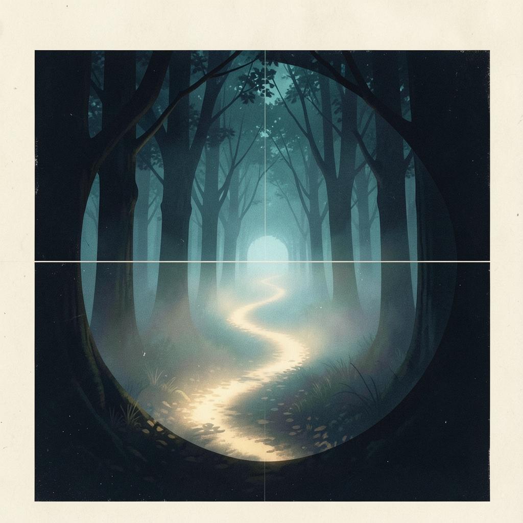 달빛 아래 오솔길 / Woodland Path Beneath Moonlight artwork