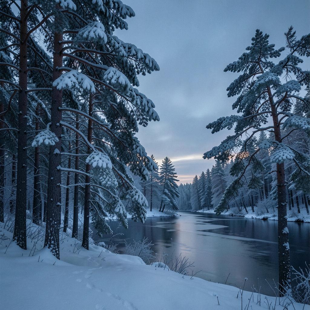 Stopping by Woods on a Snowy Evening by Robert Frost artwork