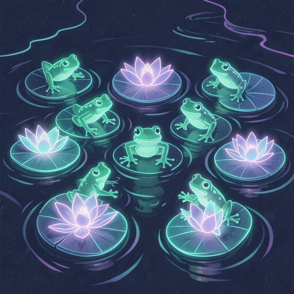 K!ds learning tube - Nine little frogs artwork