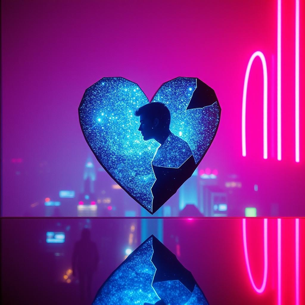 Glitzer auf gebrochenem Herz artwork