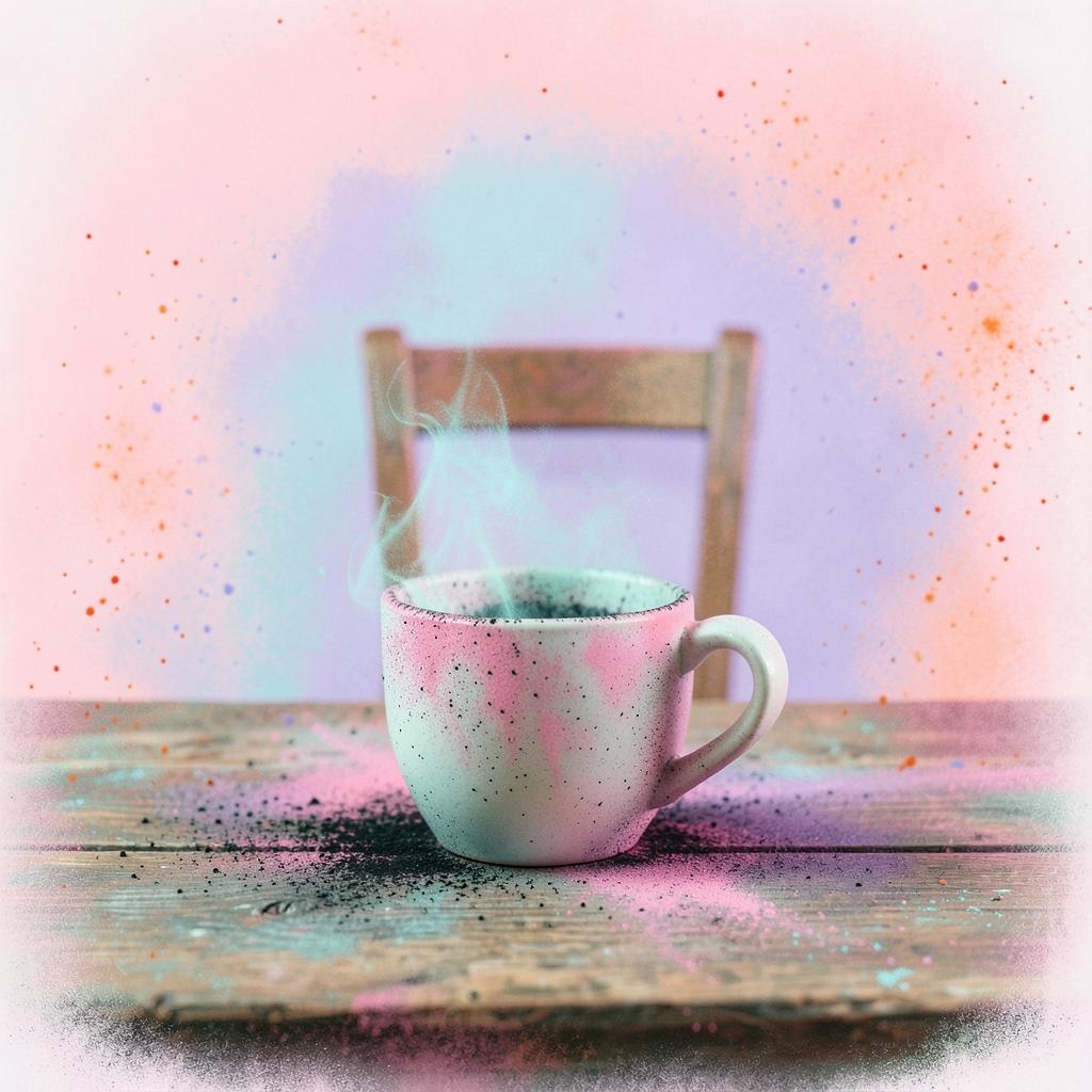 커피잔과 빈의자 artwork