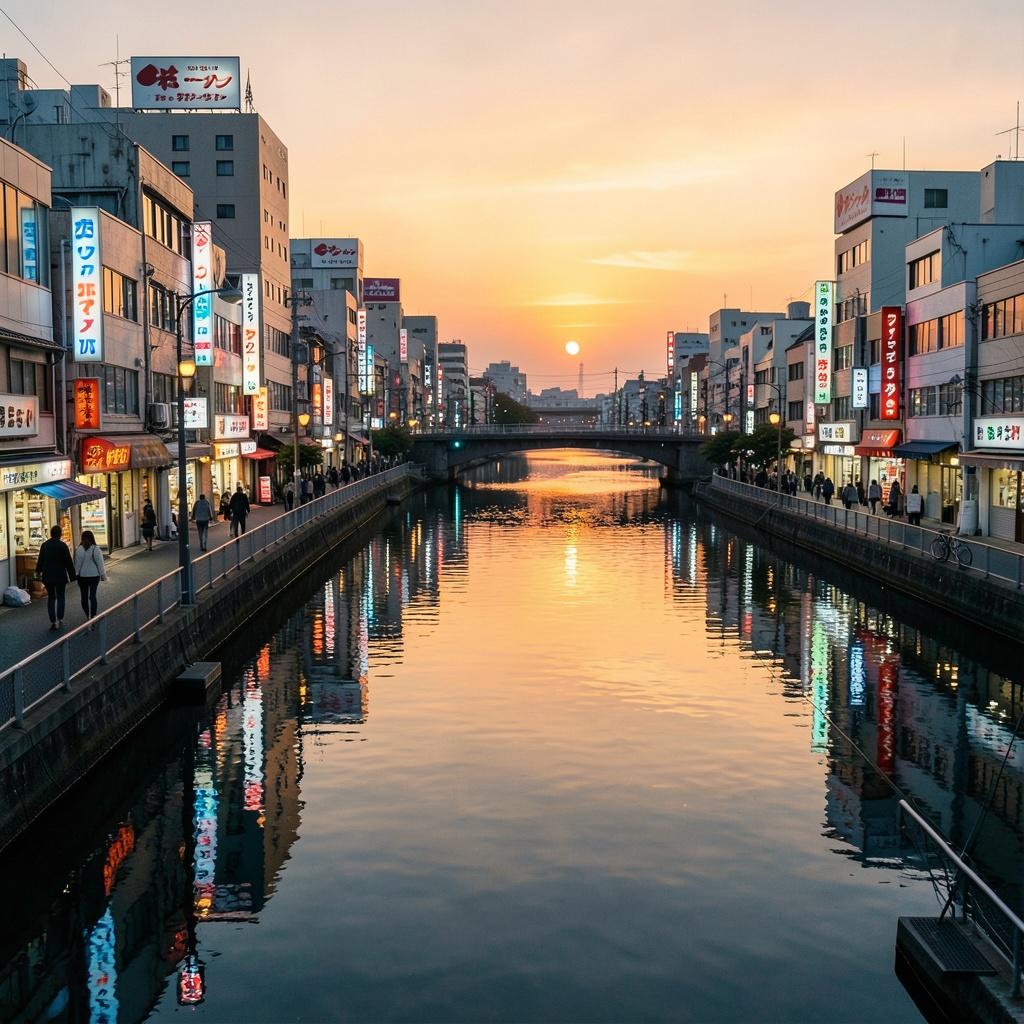 淀川夕陽