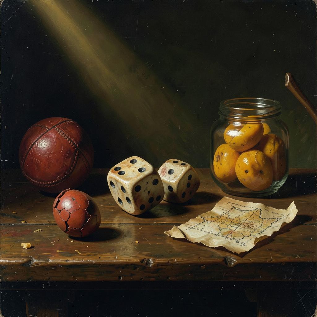 Dados sobre la mesa artwork