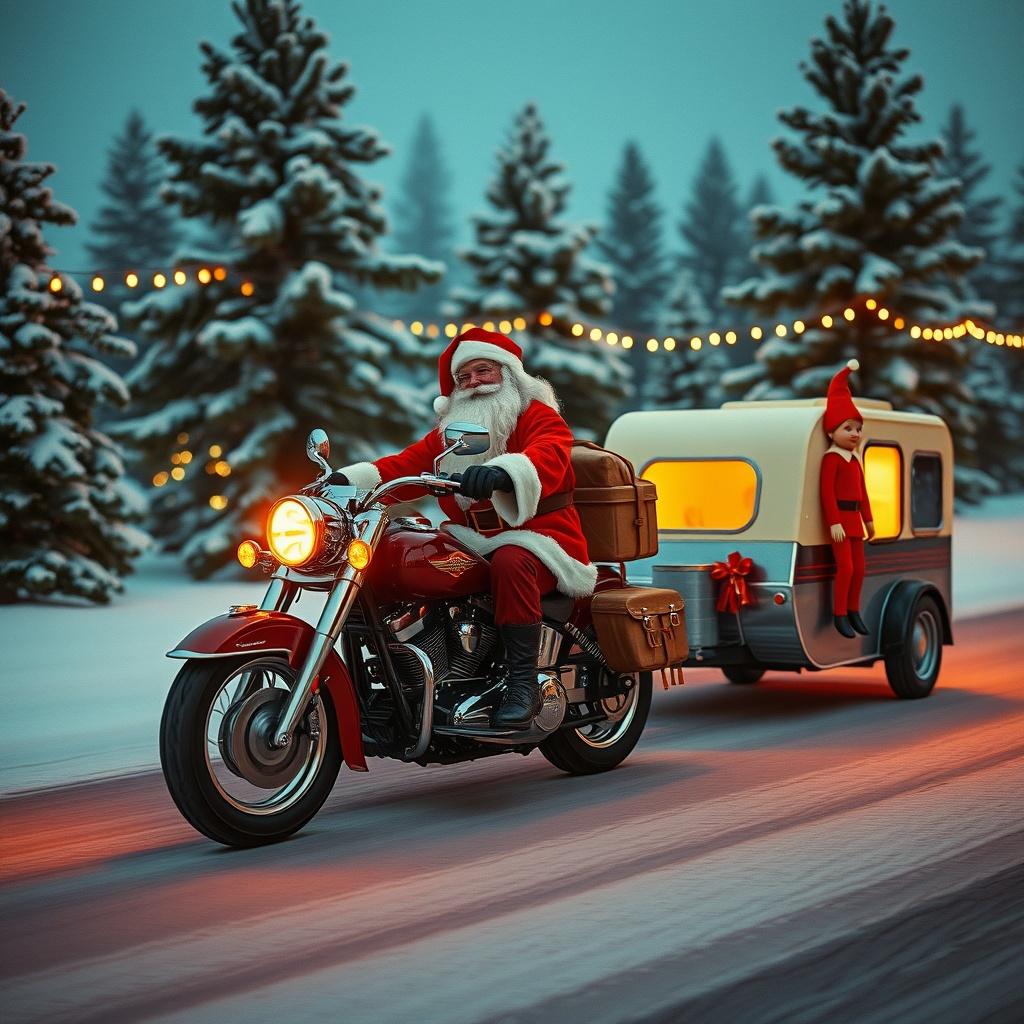 Santa is a Harley Rider artwork