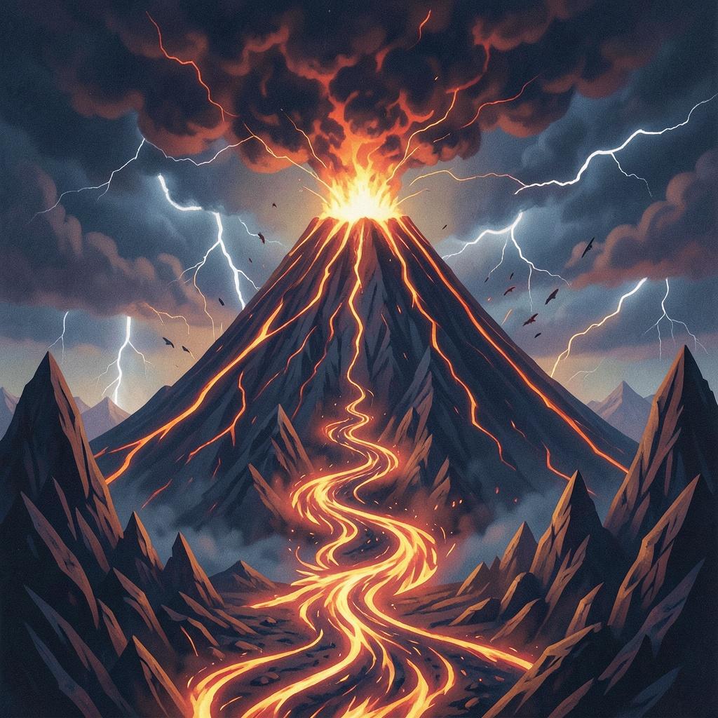 Fury of the volcano [Barbershop of the Queen] artwork