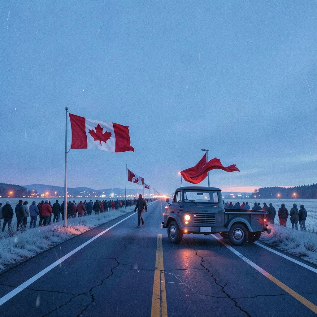 Canadian Flags Flying artwork