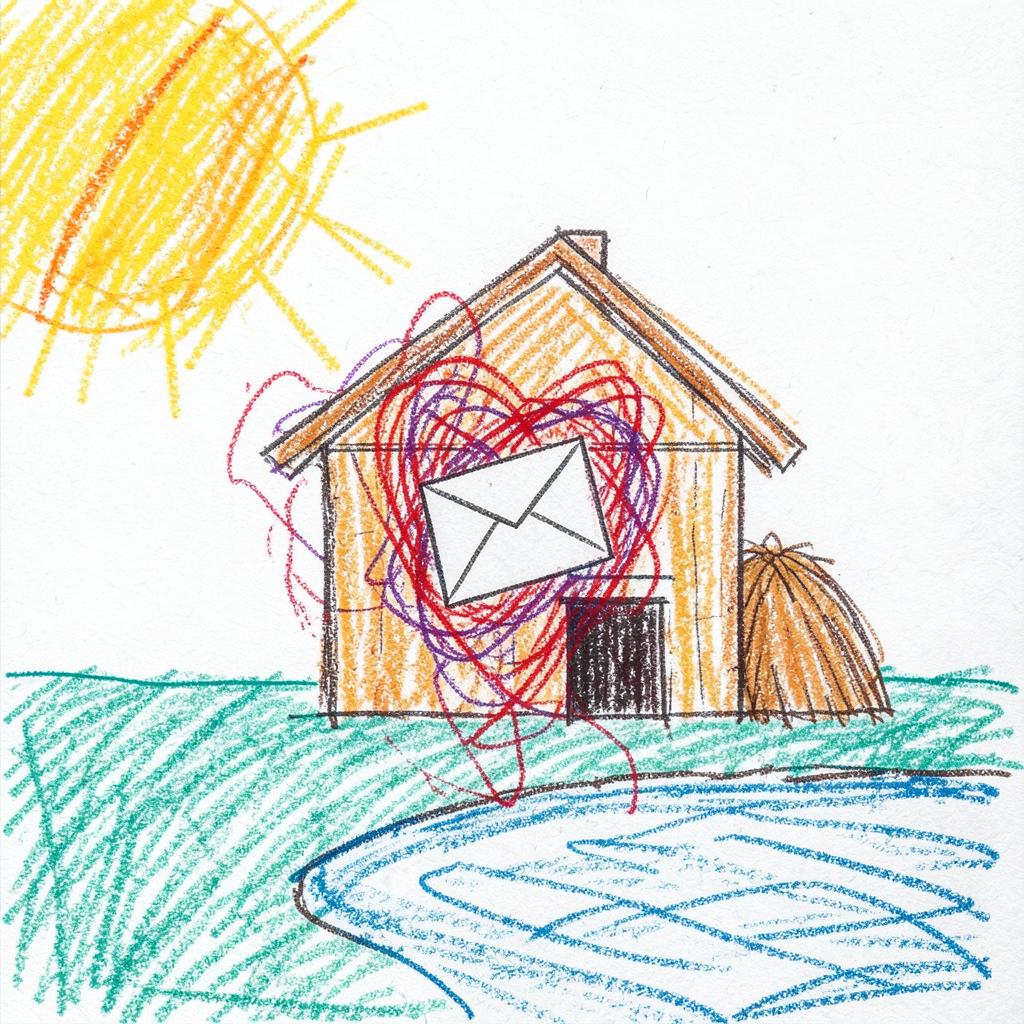 Письмо родным. Цикл " Осколки". 3а artwork