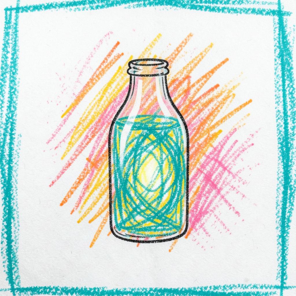 hidden light in a bottle artwork