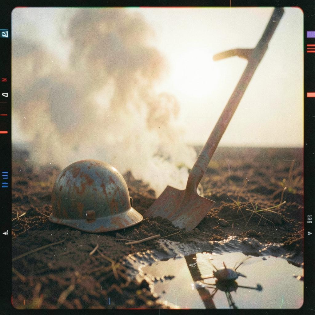 Каска бронік і лопата verso x3) artwork