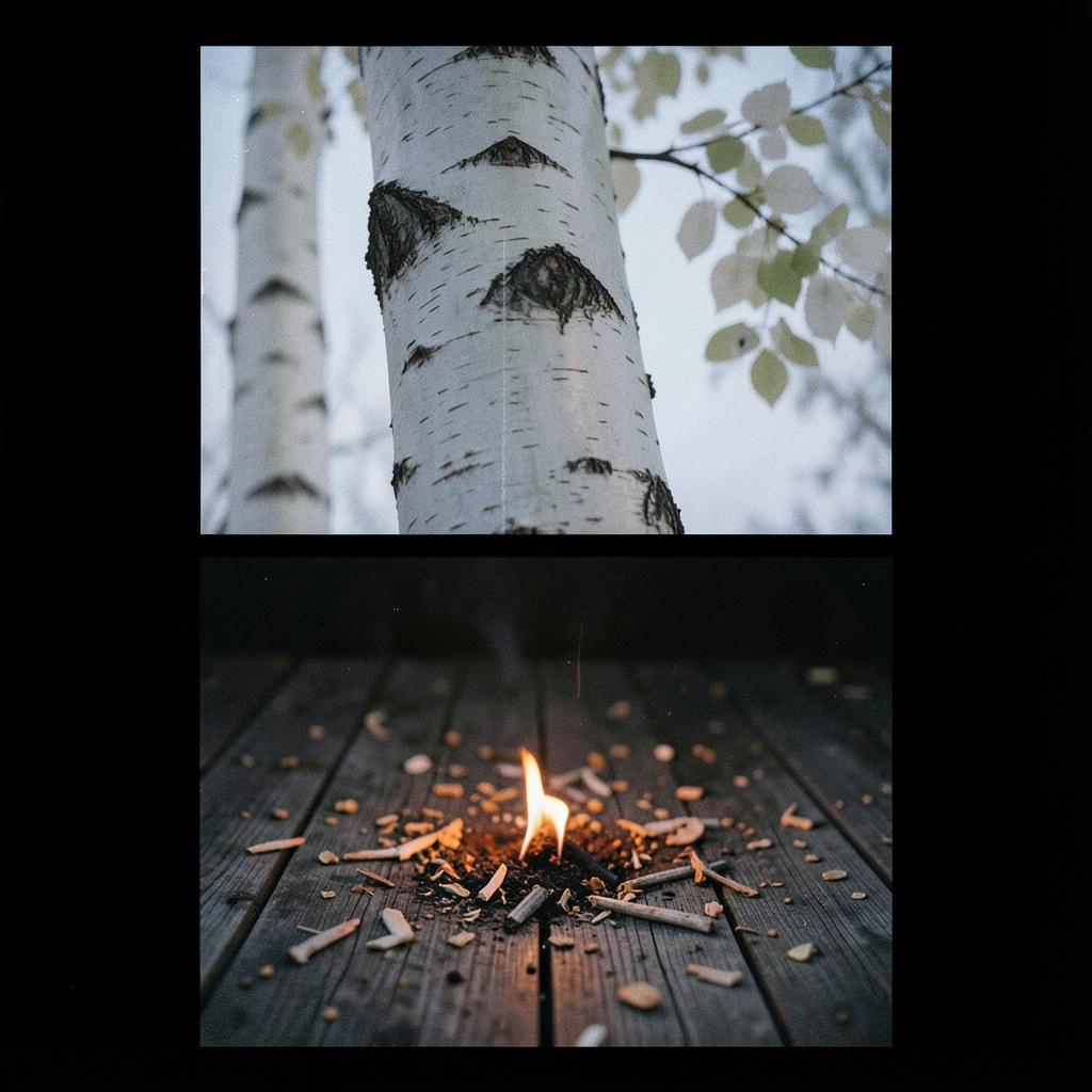 Birch Leaves at Midnight artwork
