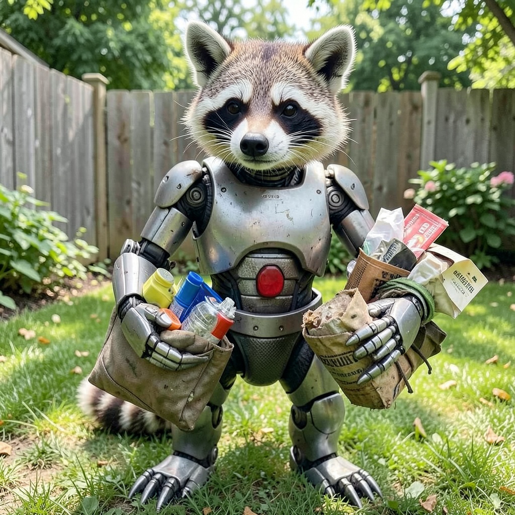 Robbie the Robot Raccoon artwork