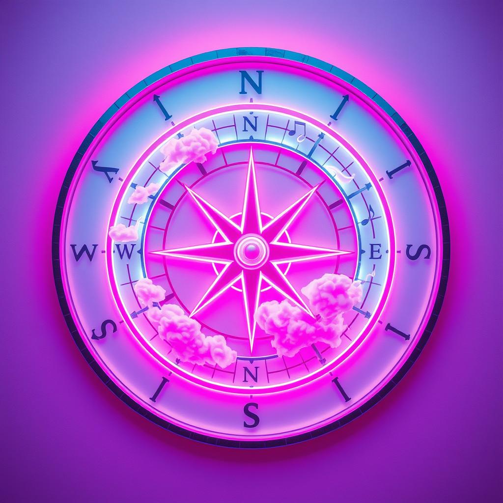 There’s a neon proverb flashin’ on a mil artwork