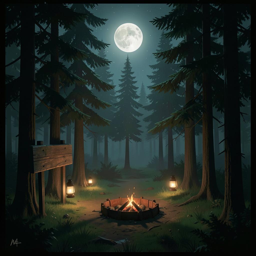 Night at Hackett’s Forest artwork